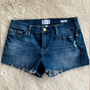 FRAME Dark Blue Denim Le Cutoff Shorts size 29
